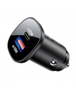 Car charger Acefast B1 Mini 38W USB-C+USB-A black