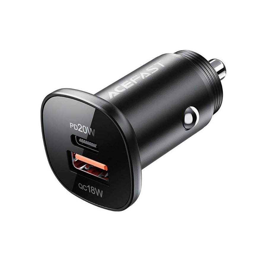 Car Charger Acefast B1 mini 38W, USB + USB-C (black) – 3