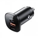 Įkroviklis automobilinis Acefast B1 Mini 38W USB-C+USB-A juodas Įkroviklis automobilinis Acefast B1 Mini 38W USB-C+USB-A juodas