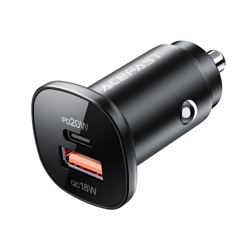 Car charger Acefast B1 Mini 38W USB-C+USB-A black – 4