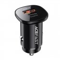 Car Charger Acefast B1 mini 38W, USB + USB-C (black) Car Charger Acefast B1 mini 38W, USB + USB-C (black)