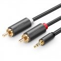 UGREEN AV102 2x RCA cable (Cinch) jack 3.5 mm 1.5m (black) UGREEN AV102 2x RCA cable (Cinch) jack 3.5 mm 1.5m (black)