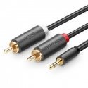 UGREEN AV102 2x RCA cable (Cinch) jack 3.5 mm 1.5m (black) UGREEN AV102 2x RCA cable (Cinch) jack 3.5 mm 1.5m (black)