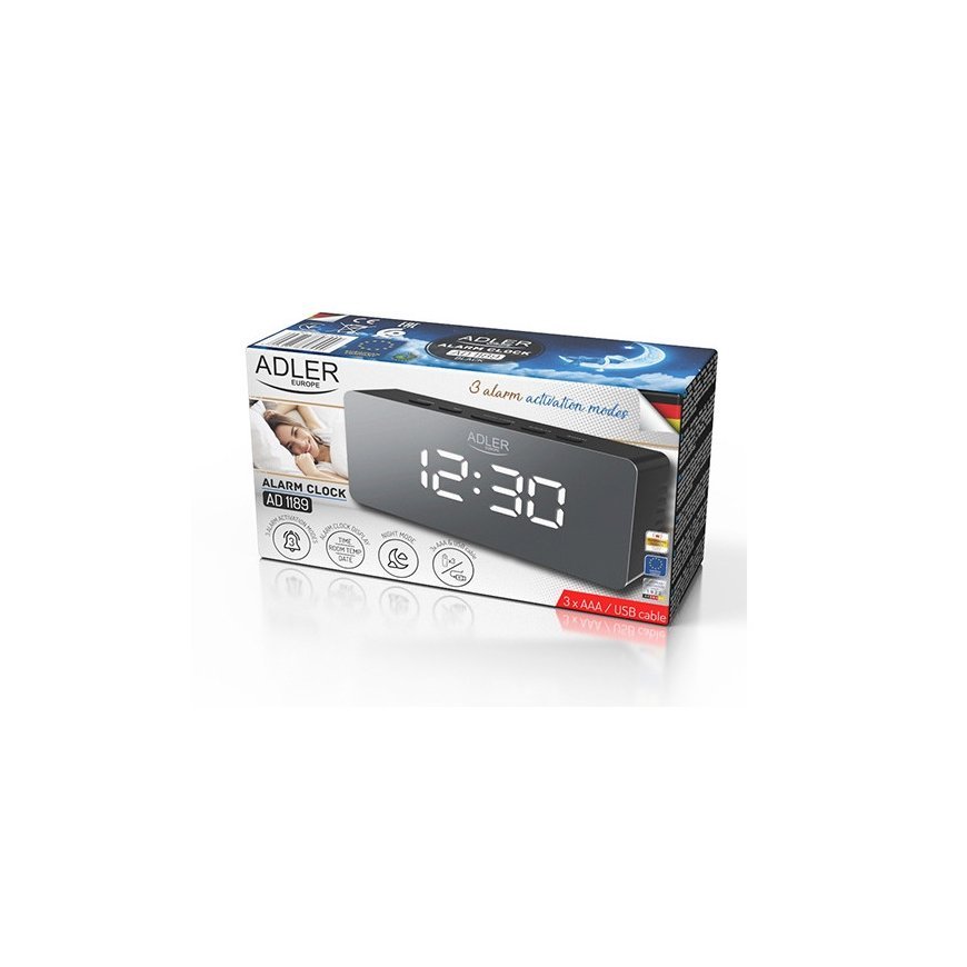 Adler Alarm Clock AD 1189B Black – 5