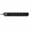 Power strip 19 Toten, 6 xCEE 7/4 jacks, 1xCEE 7/7 3m, black / 19-6PDU