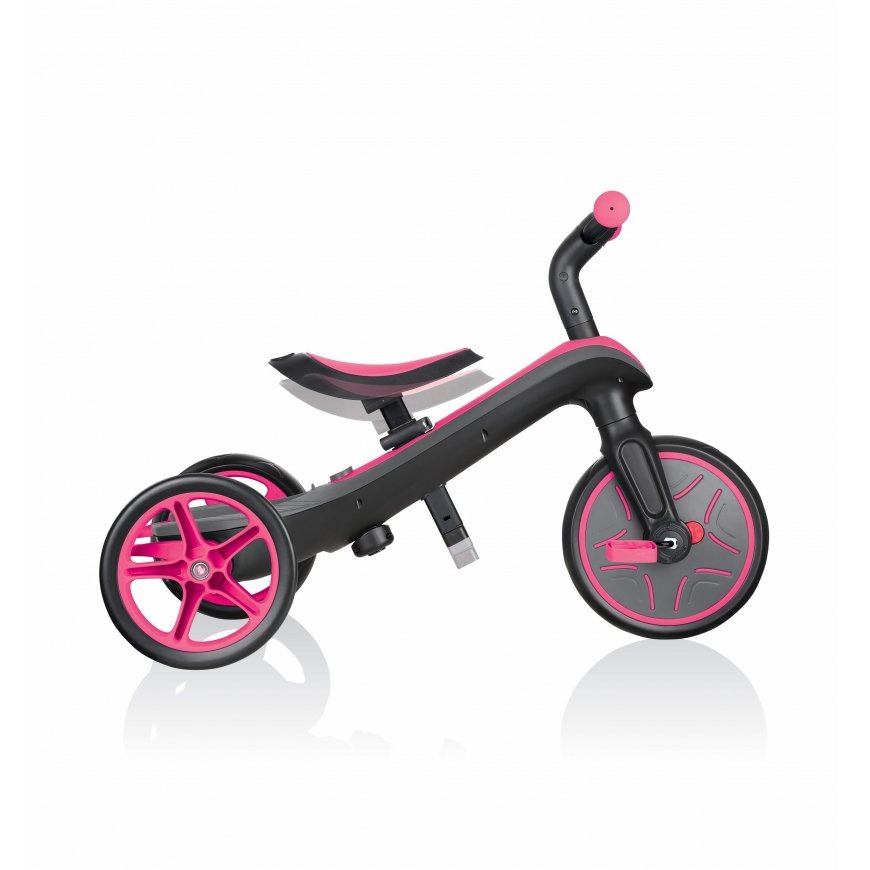 Daugiafunkcinis triratukas Globber Explorer Trike 4in1, rožinis 632-110 – 3