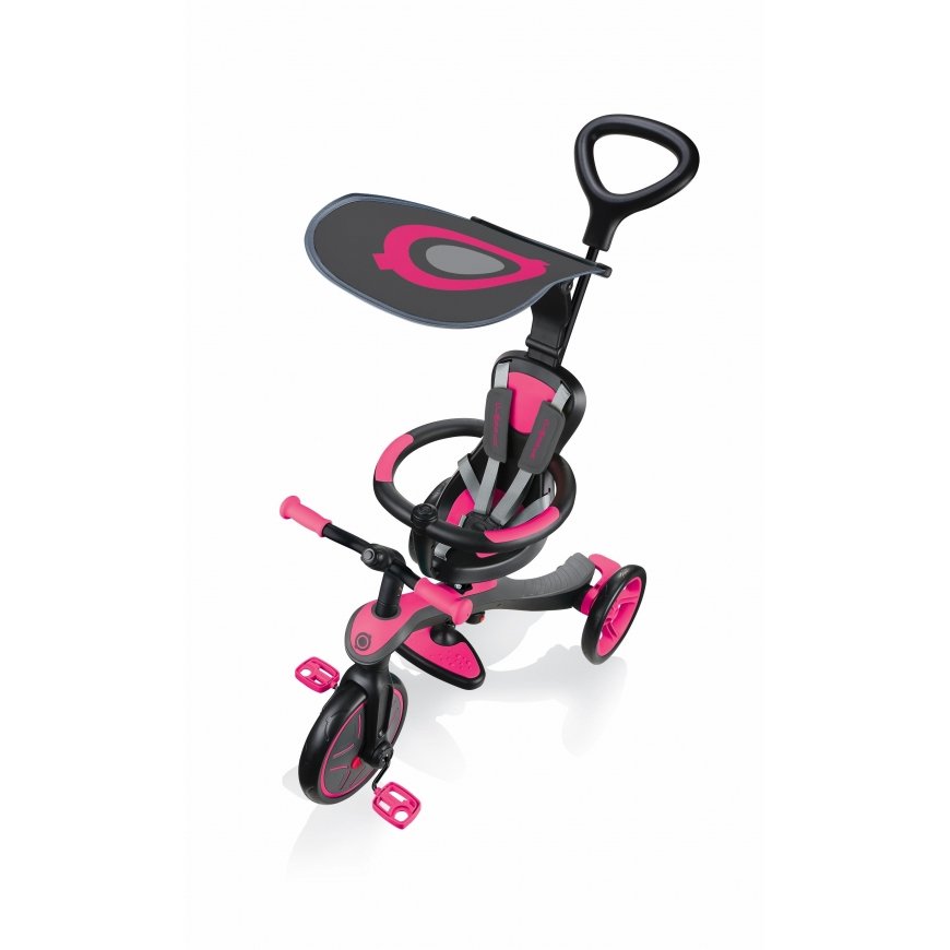 Daugiafunkcinis triratukas Globber Explorer Trike 4in1, rožinis 632-110 – 10