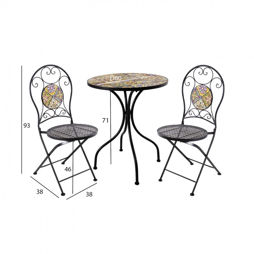Balcony set MOROCCO table and 2 chairs – 2