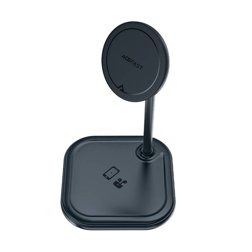 2-in-1 Acefast E6 15W induction charger , MagSafe (gray)