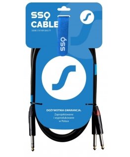 SSQ JSJM1 SS-1452 Cable Jack Stereo - 2x Jack Mono 1 m Black