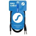 SSQ JSJM1 SS-1452 Cable Jack Stereo - 2x Jack Mono 1 m Black SSQ JSJM1 SS-1452 Cable Jack Stereo - 2x Jack Mono 1 m Black