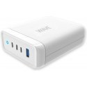 Wave 100 W USB-latausasema, 3x USB-C + 1x USB-A, valkoinen Wave 100 W USB-latausasema, 3x USB-C + 1x USB-A, valkoinen