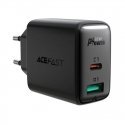 Wall Charger Acefast A5 PD32W, USB + USB-C (black) Wall Charger Acefast A5 PD32W, USB + USB-C (black)