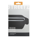 STREETZ Slim sports waist bag, for most smartphones, reflectors, black SPO-003 STREETZ Slim sports waist bag, for most smartphones, reflectors, black SPO-003
