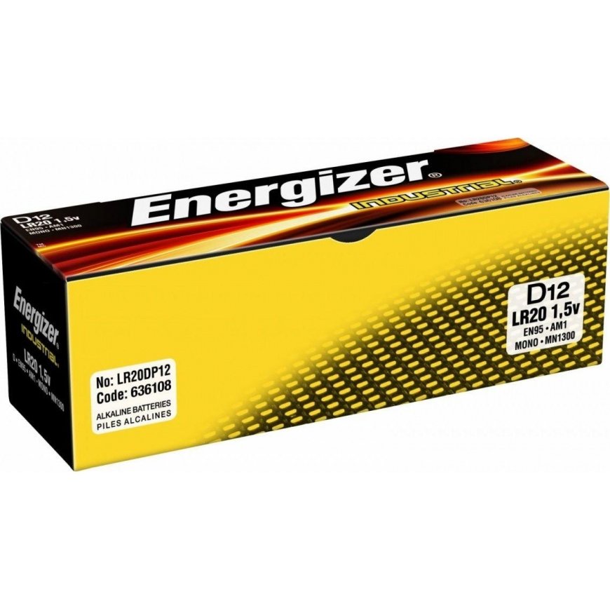 ENERGIZER INDUSTRIAL PRO D LR20 1.5V BATTERIES 12 PCS – 5