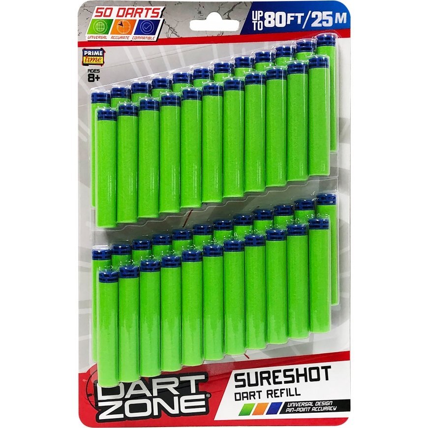 Dart Zone Darts 50 -vaahtomuoviammukset