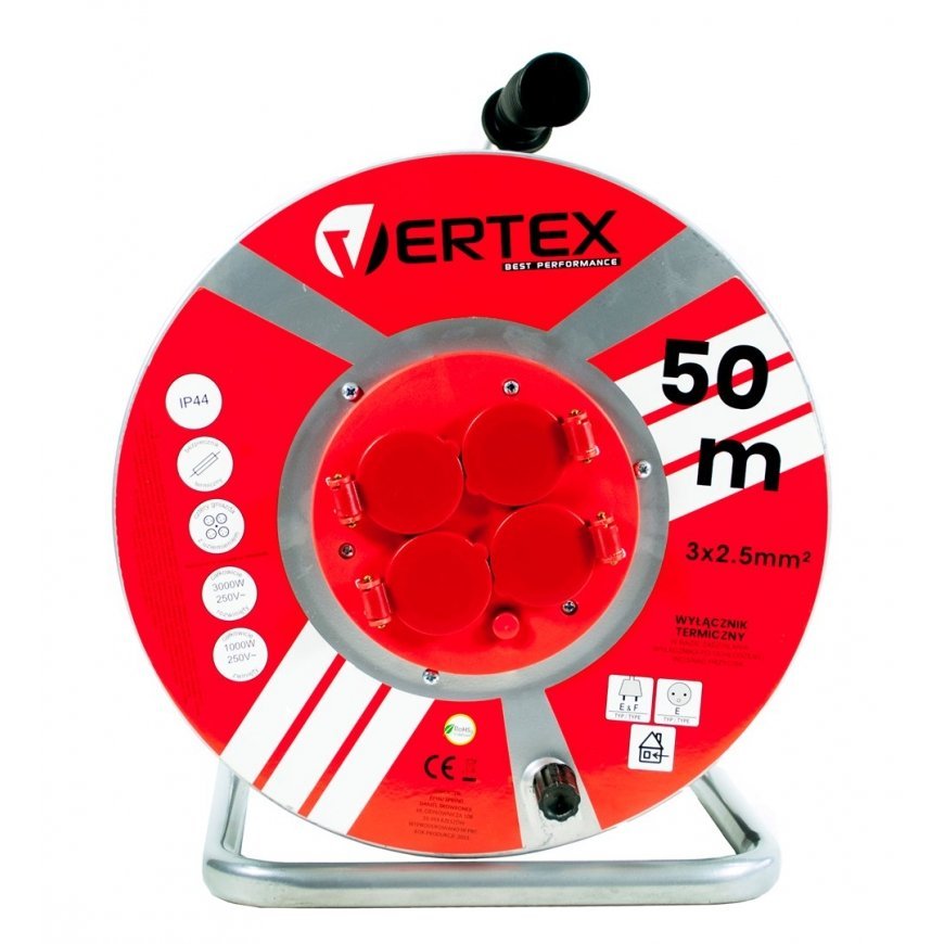 VERTEX PB50METAL Pagarinātājs 50 m 3x2