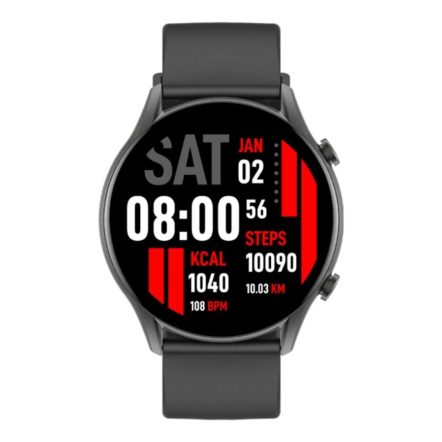 Kieslect Kr Смарт Часы с Звонком с Фитнес трекером и монитором пульса и Sp02 1.32'' Amoled Черный – 2
