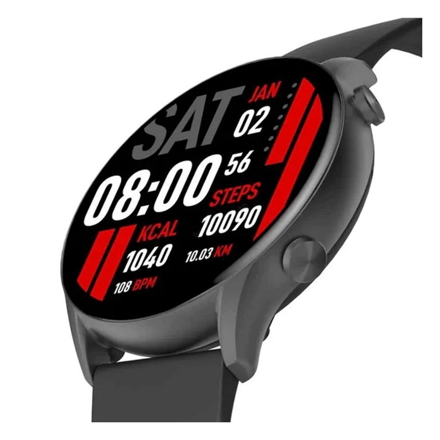 Kieslect Kr Смарт Часы с Звонком с Фитнес трекером и монитором пульса и Sp02 1.32'' Amoled Черный – 3