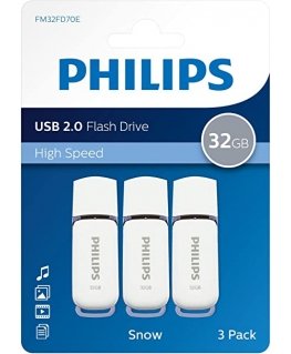 Philips USB 2.0 3-Pack 32GB Snow Edition Shadow Grey