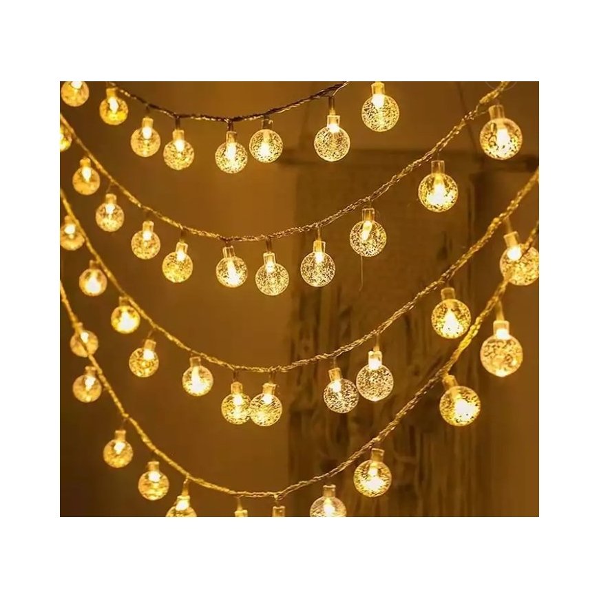 RoGer Bulb String Lights 100 LED / Warm-Baltas / 10m – 2