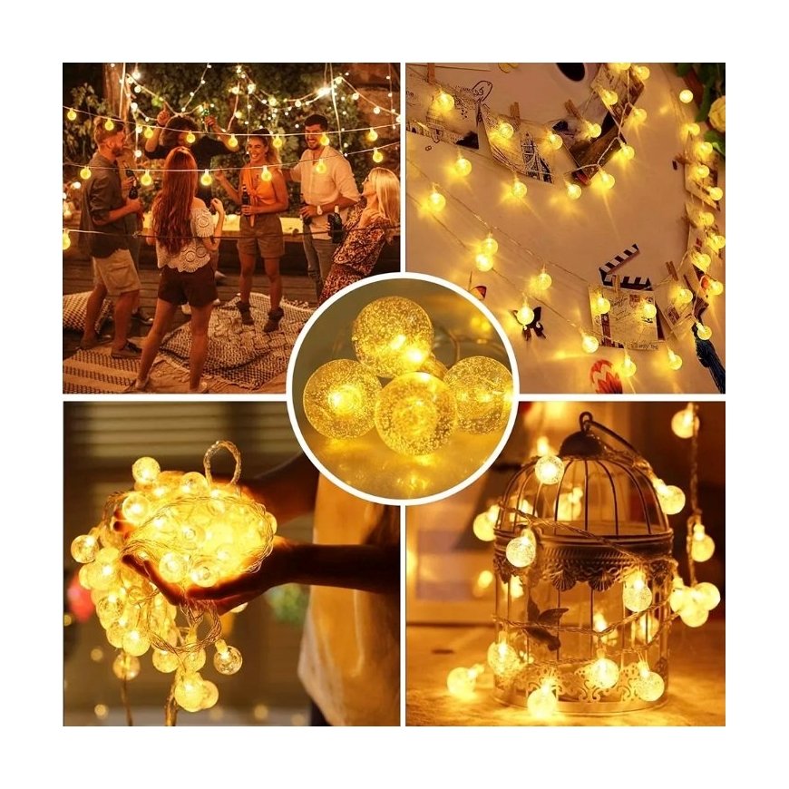 RoGer Bulb String Lights 100 LED / Warm-White / 10m – 3