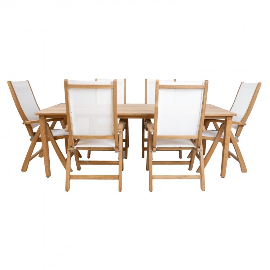 Dining set MALDIVE table, 6 foldable chairs – 2