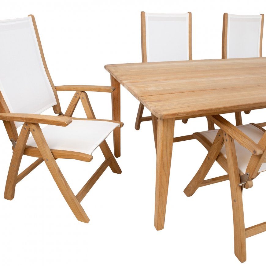 Dining set MALDIVE table, 6 foldable chairs – 3