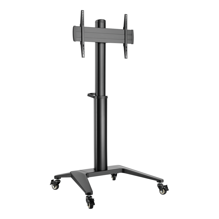 Aluminum trolley DELTACO OFFICE height-adjustable, with swivel castors, 37-70 ", black / ARM-0451 – 3