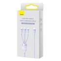 Baseus Flash Series 2 trys viename kabelis USB-C + mikro USB + Lightning violetinis 100 W, 1.5 m