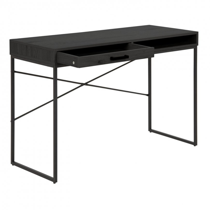 Kirjutuslaud SEAFORD 110x45xH75cm, must – 2