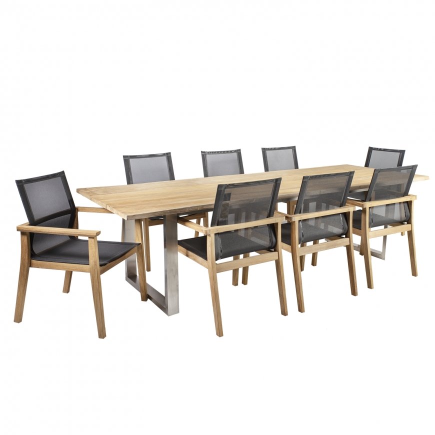 Söögilauakomplekt NAUTICA laud, 8 tooli