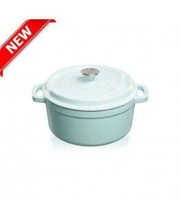 Grandfeu pot with lid, light blue, 3,5 l