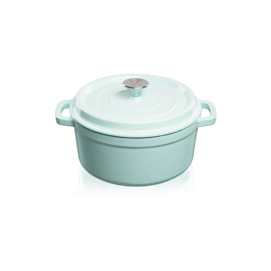 Grandfeu pot with lid, light blue, 3,5 l – 3