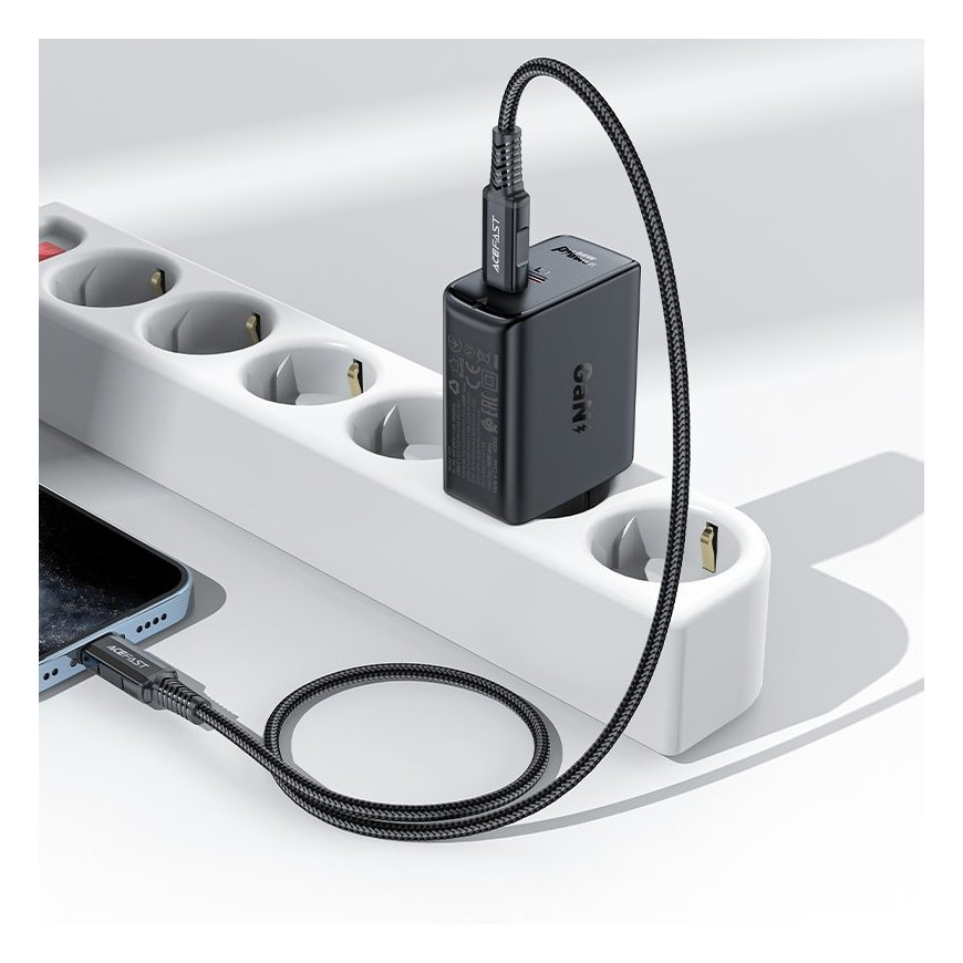 Wall charger Acefast A29 PD50W GAN 2x USB-C 50W (black) – 4
