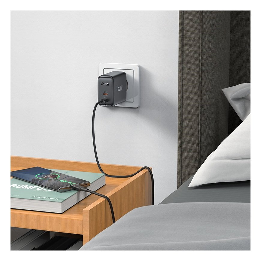 Wall charger Acefast A29 PD50W GAN 2x USB-C 50W (black) – 5