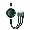 Baseus Bright Mirror 2, USB 3-in-1 cable for micro USB / USB-C / Lightning 3.5A 1.1m (Green) Baseus Bright Mirror 2, USB 3-in-1 cable for micro USB / USB-C / Lightning 3.5A 1.1m (Green)