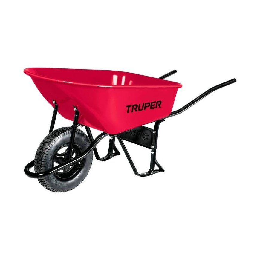 Sturdy wheelbarrow with metal capacity 100 l., inflatable tire, max. 580kg Truper® – 2