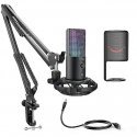 FIFINE RGB, USB MICROPHONE BUNDLE WITH ARM STAND & SHOCK MOUNT FOR FIFINE RGB, USB MICROPHONE BUNDLE WITH ARM STAND & SHOCK MOUNT FOR