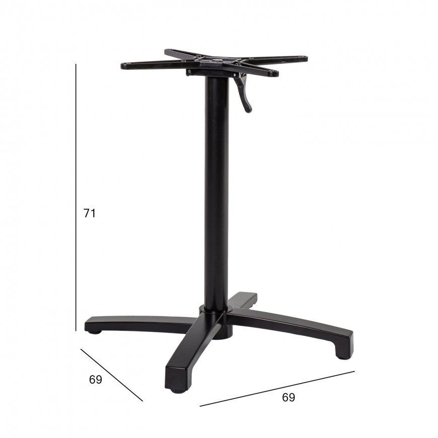 Lauajalg BISTRO 69x69xH72cm, must – 3