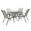 Garden furniture set DUBLIN table, 4 chairs, silver grey Garden furniture set DUBLIN table, 4 chairs, silver grey