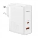 Baseus GaN5 Pro USB-C + USB wall charger, 100W + 1m cable (white) Baseus GaN5 Pro USB-C + USB wall charger, 100W + 1m cable (white)