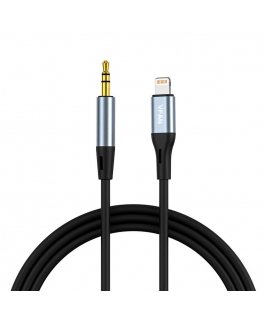 Vipfan L05 Lightning to mini jack 3.5mm AUX cable, 1m (gray)