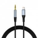 Vipfan L05 Lightning to mini jack 3.5mm AUX cable, 1m (gray) Vipfan L05 Lightning to mini jack 3.5mm AUX cable, 1m (gray)