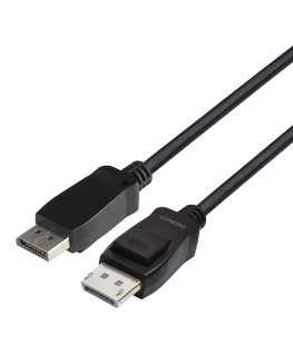 DisplayPort kabelis DELTACO 3m, 8K, DP 1.4, DSC 1.2, LSZH juodas / DP8K-1030-LSZH