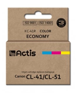 Actis KC-41R tintes kārtridžs 1 pcs Saderība Standarta produktivitāte Tirkīzzils, Fuksīns, Dzeltens