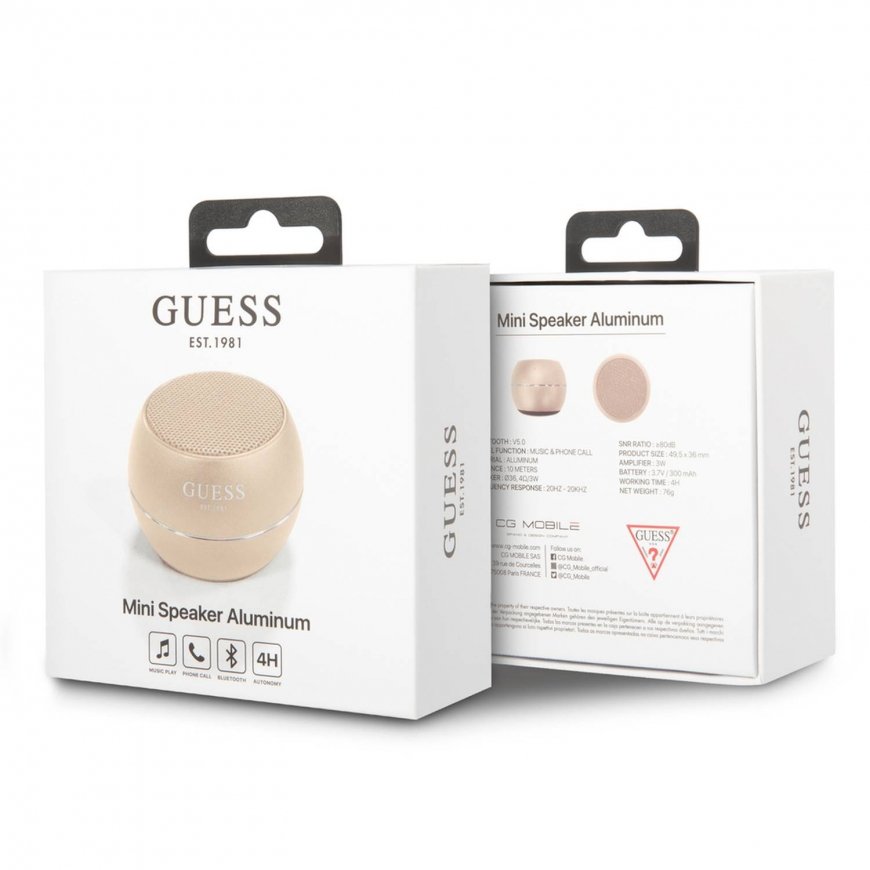Guess Mini Bluetooth Speaker 3W 4H Gold – 3
