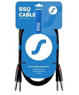SSQ JSJS1 SS-1456 Cable 2x Jack Stereo - 2x Jack Stereo 1 m Black