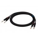 SSQ JSJS1 SS-1456 kaabel 2x stereopistikupesaga - 2x stereopistikupesaga 1 m must SSQ JSJS1 SS-1456 kaabel 2x stereopistikupesaga - 2x stereopistikupesaga 1 m must