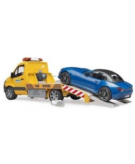 BRUDER MB Sprinter car transporter with roadster, 02675